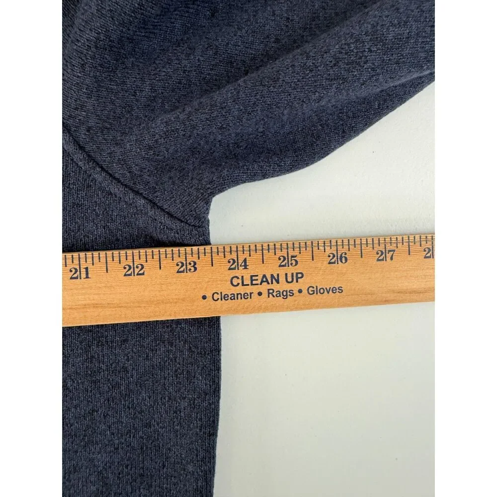 J Crew Mercantile Men's 1/4 Zip Sweater Fleece Pullover Jacket Navy Blue Size L